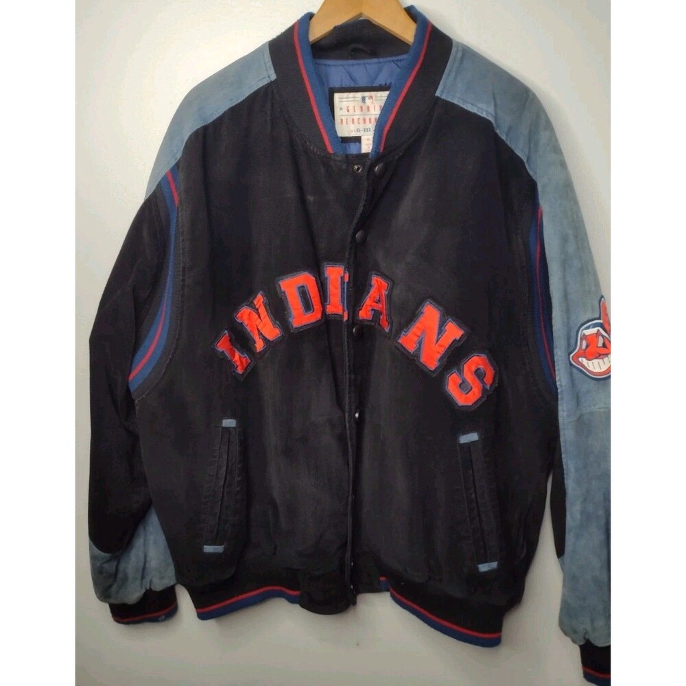 Cleveland Indians Suede Leather Jacket General Merchandise XL Mens